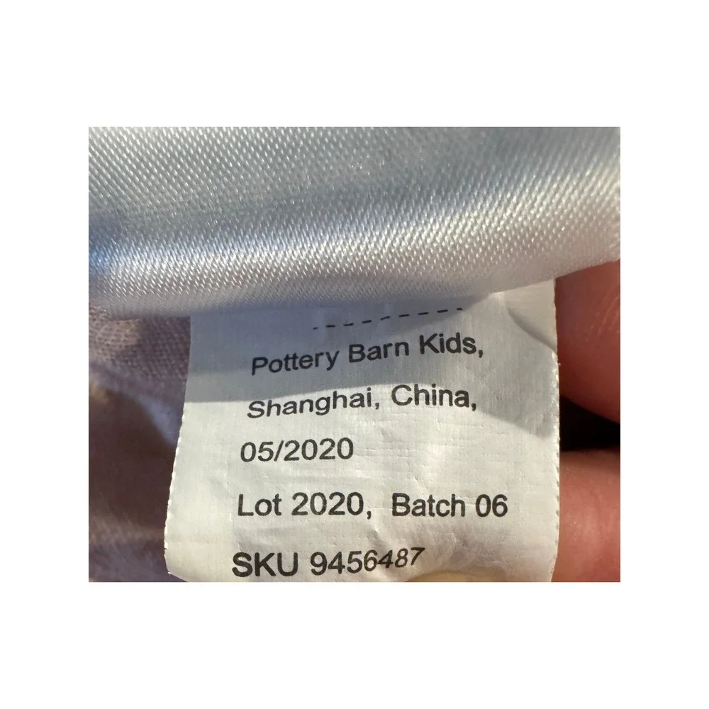 Pottery Barn Kids Toddler Quilt Light Pink 100% Linen Diamond Quilted 36x50